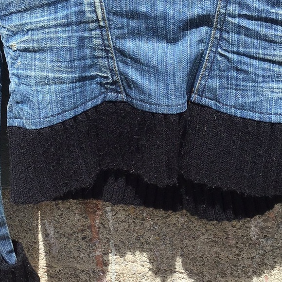 Yanuk Denim Jacket w/ Knit Shawl Collar & Cuffs S - Picture 7 of 10